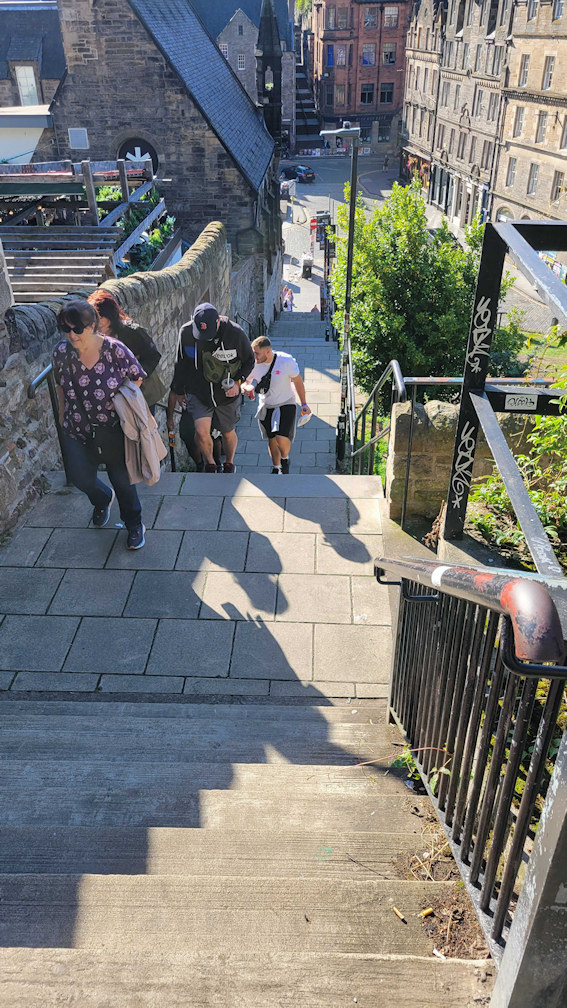 Steps leading to Edinburgh Castle